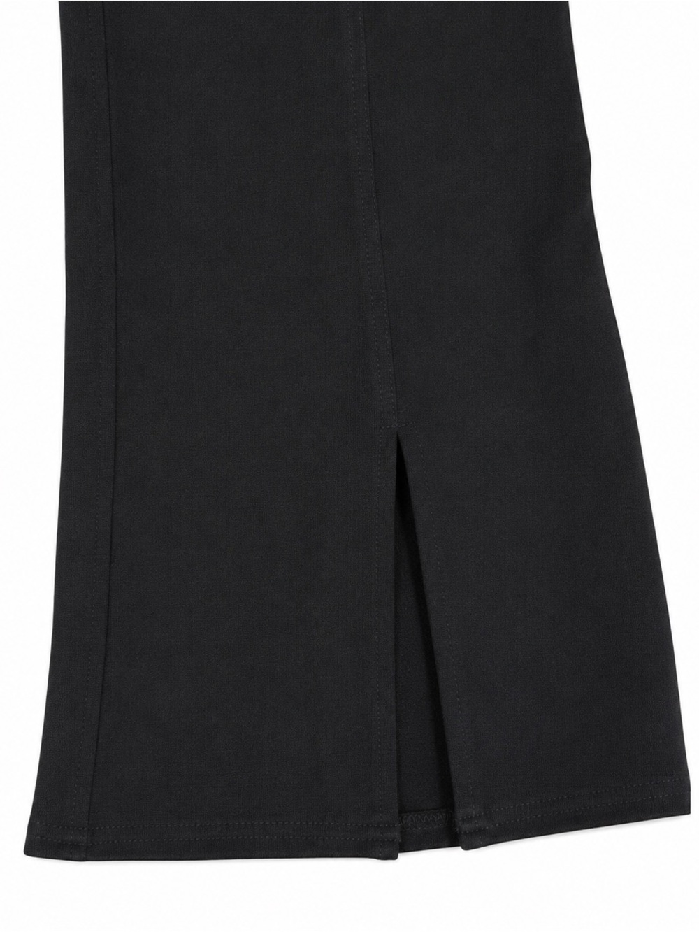 $128 Anthropologie Maeve Size 8 Black Pant Slit Split Front Flared Ponte - Picture 5 of 7